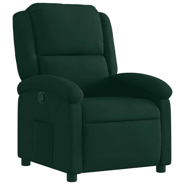 vidaXL Fauteuil verstelbaar fluweel donkergroen
