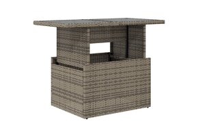 Retour: VidaXL Tuintafel Glas & Poly Rattan - Grijs - 34% Korting