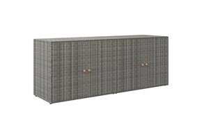 VidaXL Tuinkast Poly Rattan Grijs - 35% Korting!