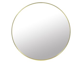 Ronde spiegel - badkamerspiegel - wandspiegel - ø 70 cm - goud