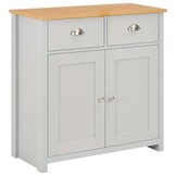 vidaXL Dressoir Grijs - 79x35x81 cm - 63% Korting!
