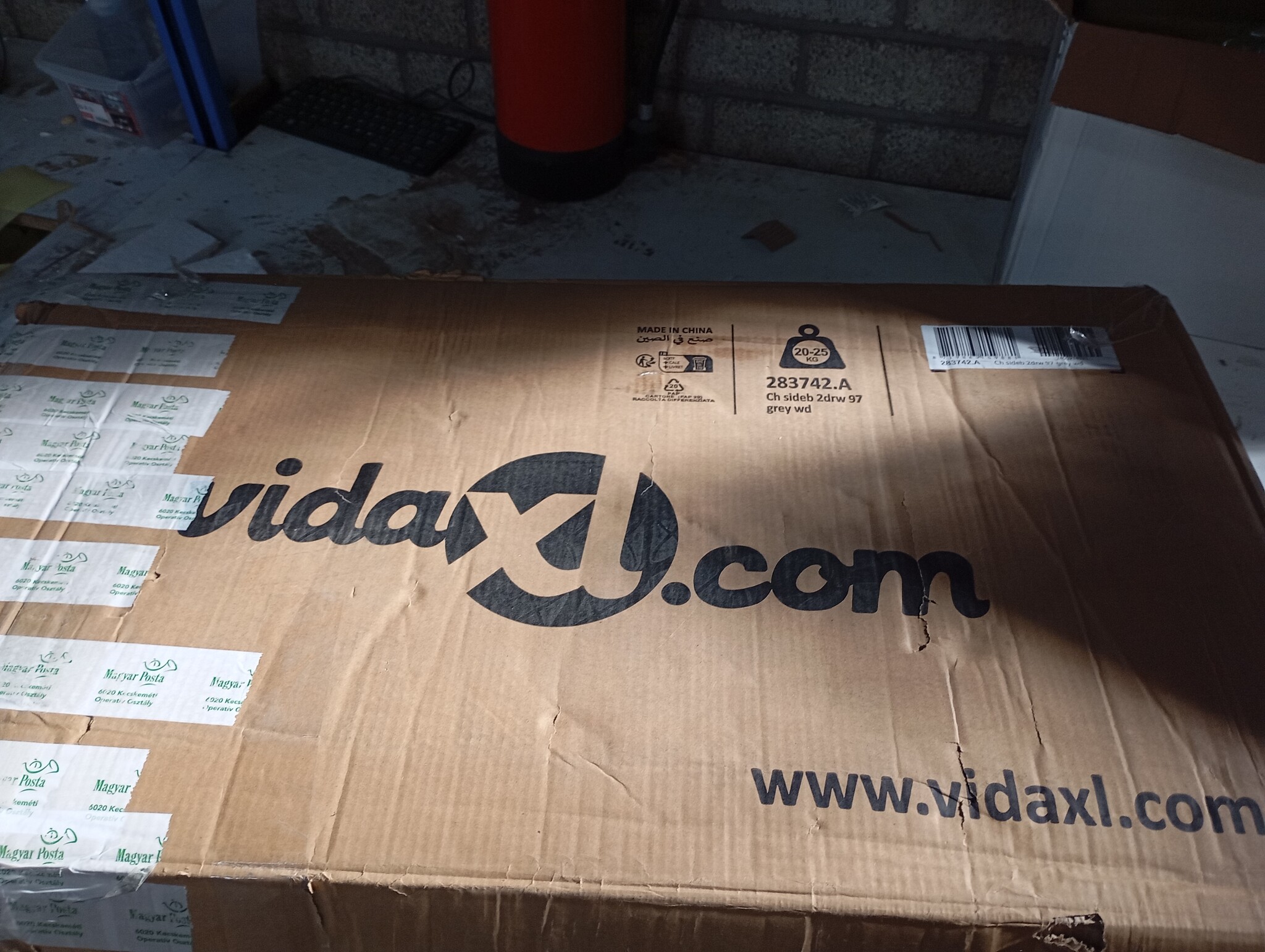 vidaXL Dressoir Grijs - 79x35x81 cm - 63% Korting!