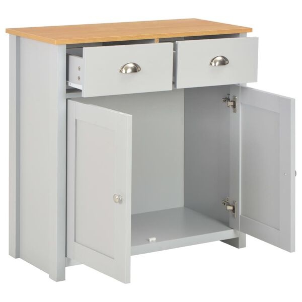 vidaXL Dressoir Grijs - 79x35x81 cm - 63% Korting!