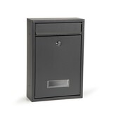 Brievenbus met venster 32 x 21,5 cm – Staal – Antraciet
