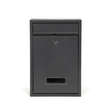 Brievenbus met venster 32 x 21,5 cm – Staal – Antraciet