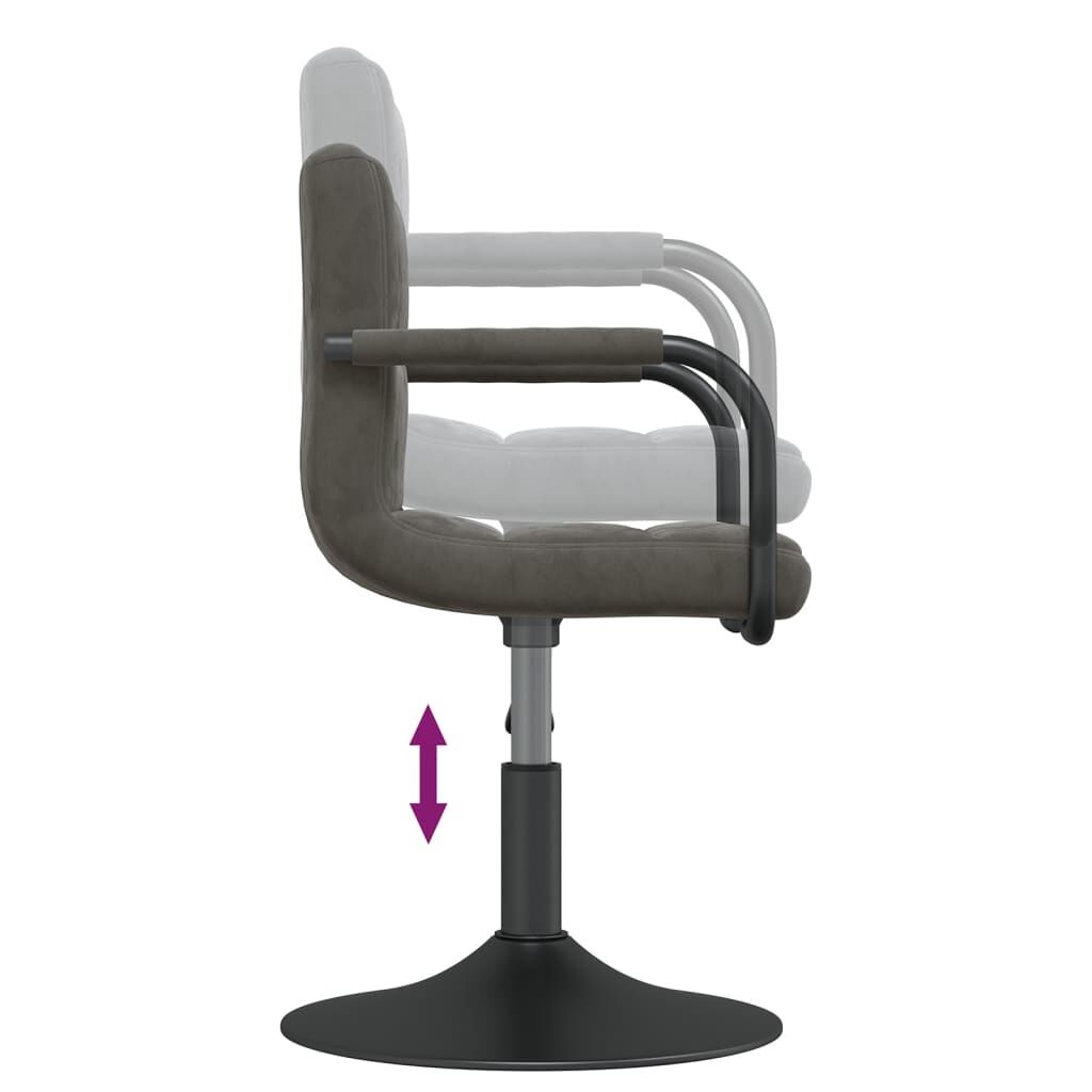 VidaXL Barkruk Fluweel Donkergrijs - 54% Korting