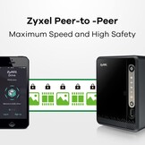 Persoonlijke Zyxel Cloud Storage [2-Bay] voor thuis met Remote Access en mediastreaming [NAS326],zwart