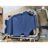 Tuin ligstoel 2in1 met hoofdsteun - Marineblauw - Tuinstoel