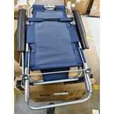 Tuin ligstoel 2in1 met hoofdsteun - Marineblauw - Tuinstoel