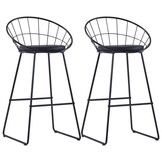 vidaXL Barstoelen 2 st kunstleer zwart