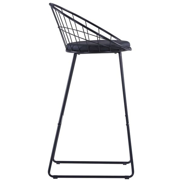vidaXL Barstoelen 2 st kunstleer zwart