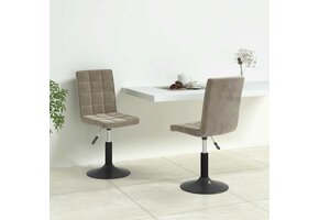 vidaXL Draaibare Eetkamerstoelen - 2 stuks, Fluweel Grijs - 52% Korting!