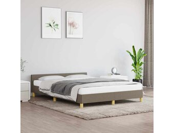 VidaXL Bedframe Stof Taupe 140x200 cm - 59% Korting