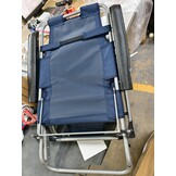 Tuin ligstoel 2in1 met hoofdsteun - Marineblauw - Tuinstoel