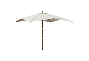 Ruime Parasol Houten Paal 300x300cm Zandkleurig - 41% Korting!