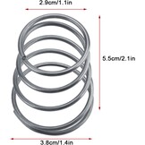 Raguso 5 stuks hoogwaardige graskop hoofdveren accessoires hoofdveer vervanging geschikt voor universele bosmaaier onderdelen