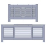 vidaXL Radiatorombouw 205 cm MDF grijs