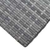 vidaXL Kruk inklapbaar poly rattan grijs