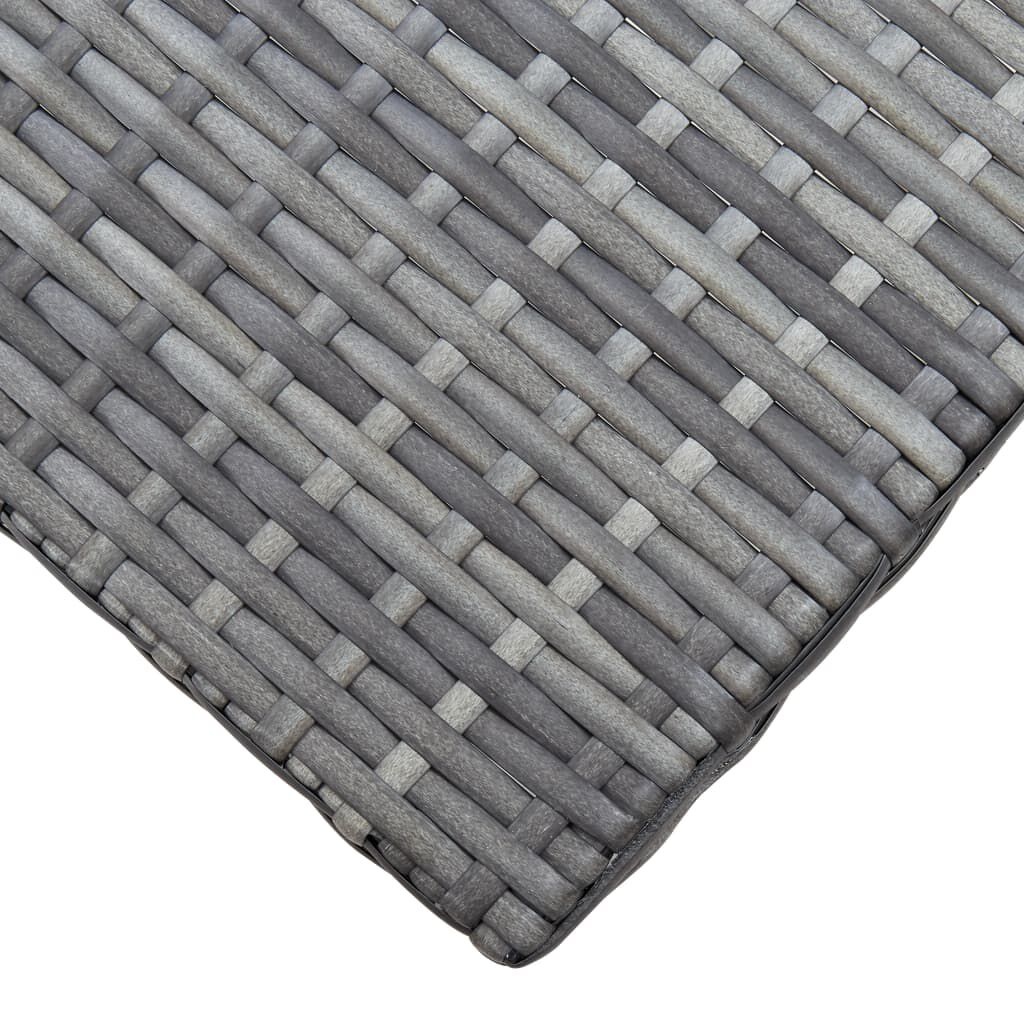 vidaXL Kruk inklapbaar poly rattan grijs