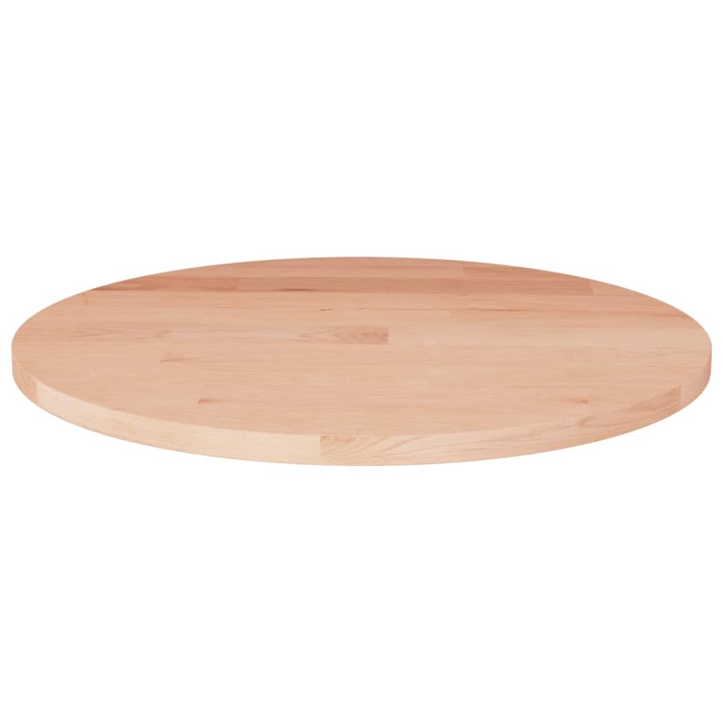VidaXL Tafelblad Massief Eikenhout Rond Ø50x1.5cm - Onbehandeld - 51% Korting!
