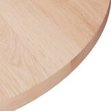 VidaXL Tafelblad Massief Eikenhout Rond Ø50x1.5cm - Onbehandeld - 51% Korting!