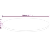 VidaXL Tafelblad Massief Eikenhout Rond Ø50x1.5cm - Onbehandeld - 51% Korting!