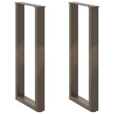 vidaXL Salontafelpoten 2 st U-vormig 28x(72-73) cm staal naturel