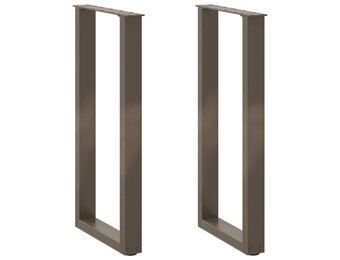 vidaXL Salontafelpoten 2 st U-vormig 28x(72-73) cm staal naturel
