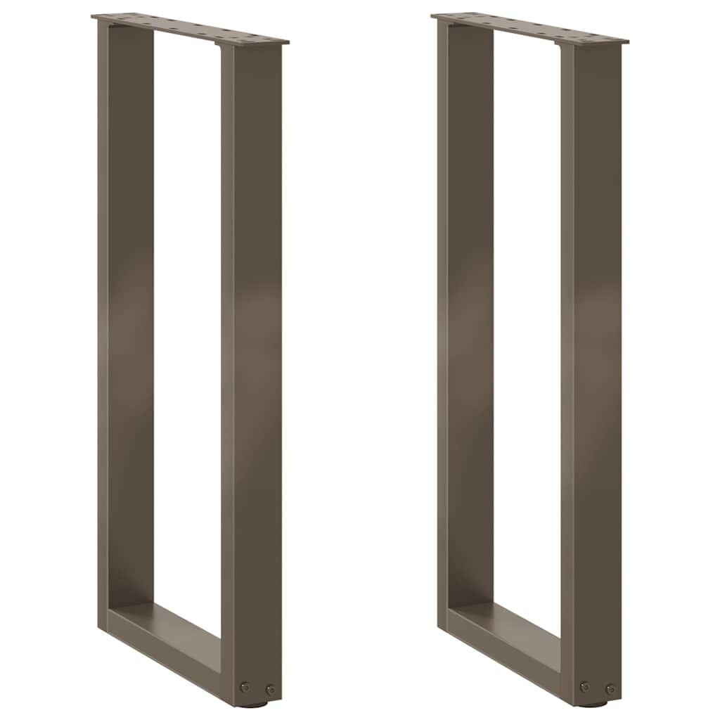 vidaXL Salontafelpoten 2 st U-vormig 28x(72-73) cm staal naturel