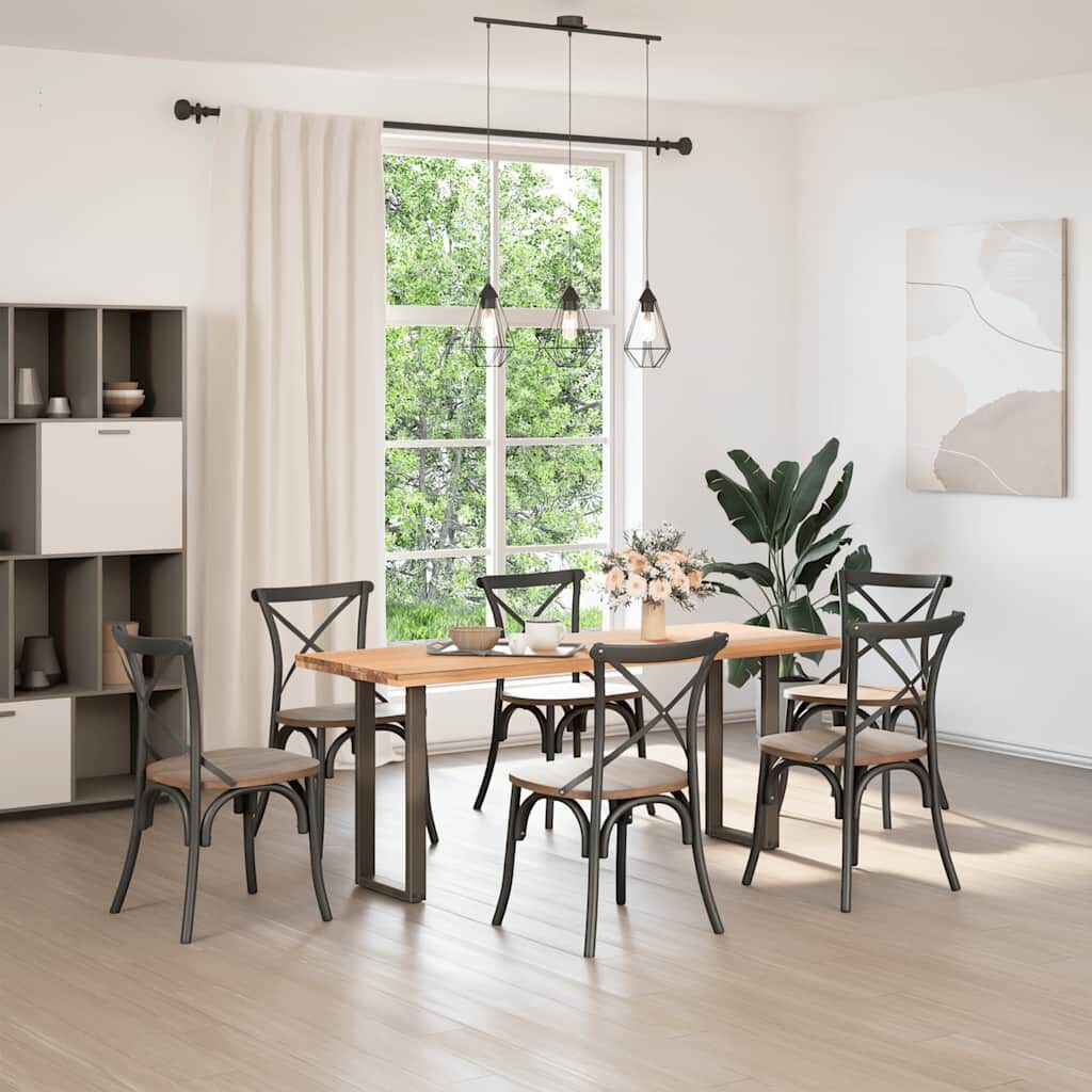 vidaXL Salontafelpoten 2 st U-vormig 28x(72-73) cm staal naturel