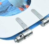 vidaXL Toiletbril met soft-close deksel pinguïn MDF