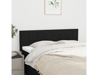 vidaXL Hoofdborden 2 st 72x5x78/88 cm stof zwart