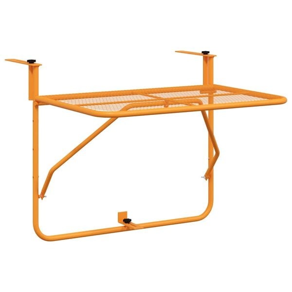 vidaXL Balkontafel 60x40 cm staal geel