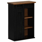 vidaXL Hangkast HALDEN met schuifdeur 49x22,5x70 cm grenenhout zwart