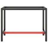 vidaXL Werkbankframe 110x50x79 cm metaal matzwart en matrood