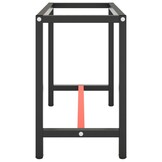 vidaXL Werkbankframe 110x50x79 cm metaal matzwart en matrood