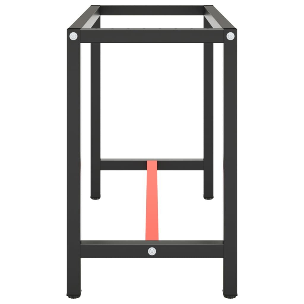vidaXL Werkbankframe 110x50x79 cm metaal matzwart en matrood
