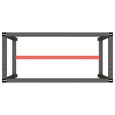 vidaXL Werkbankframe 110x50x79 cm metaal matzwart en matrood