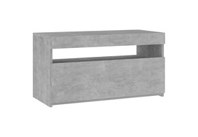 TV-meubel met LED betongrijs, 75x35x40cm (61% korting)