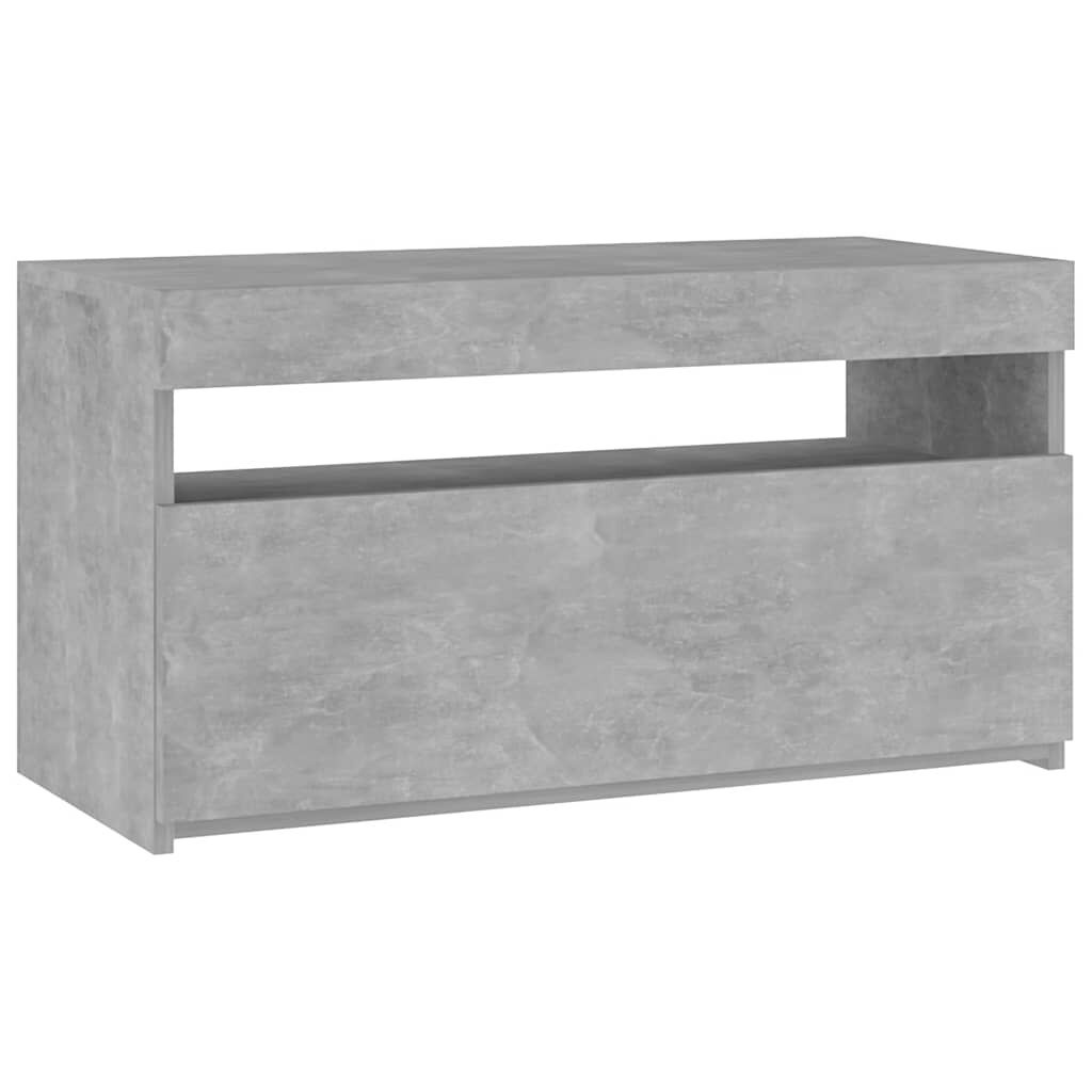 TV-meubel met LED 75x35x40 cm betongrijs - 71% Korting!