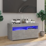 TV-meubel met LED 75x35x40 cm betongrijs - 71% Korting!