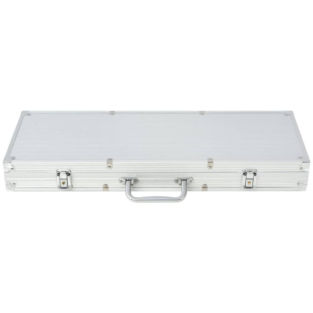 vidaXL Pokerset met 500 chips aluminium