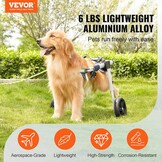 VEVOR Hondenrolstoel met 2 wielen voor achterpoten, huisdierrolstoel lichtgewicht en verstelbaar assisterend bij genezing, hondenwagen/rolstoel voor gewond, gehandicapten, verlamming, zwak huisdier