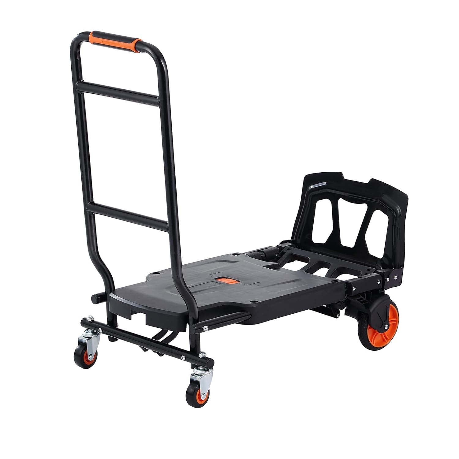 VEVOR 2-in-1 opvouwbare zakkenvrachtwagen 136kg laadvermogen transportvrachtwagen aluminiumlegering & koolstofstaal zakkenvrachtwagen platformvrachtwagen voor binnen buitenlaad transporttaken