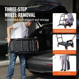 VEVOR 2-in-1 opvouwbare zakkenvrachtwagen 136kg laadvermogen transportvrachtwagen aluminiumlegering & koolstofstaal zakkenvrachtwagen platformvrachtwagen voor binnen buitenlaad transporttaken