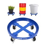 VEVOR Steekwagen voor vaten 250,03 l draagvermogen 907 kg Steekwagen voor zware toepassingen met dwarsbalken en 4 draaibare wielen, voor het vervoer van vaten in het magazijn, blauw