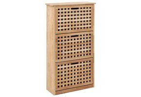 VidaXL Schoenenkast Massief Walnotenhout - 55x20x104 cm (54% korting!)