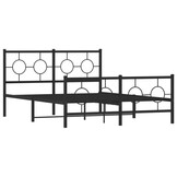 Metaal Bedframe Zwart 135x190 cm - 47% Korting