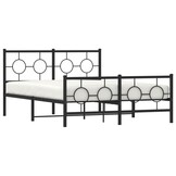Metaal Bedframe Zwart 135x190 cm - 47% Korting