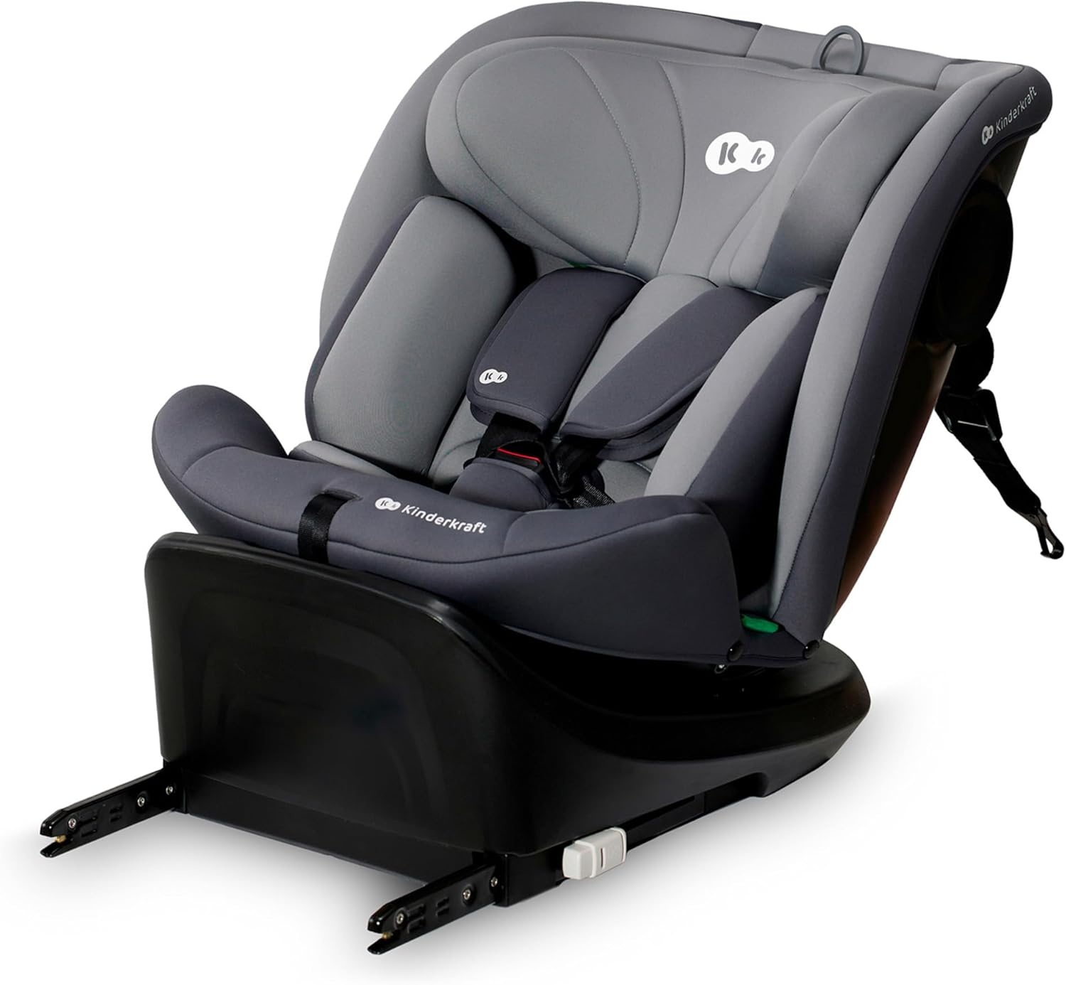 Kinderkraft I-GROW I-SIZE 40-150 cm Autostoeltje 0-36 kg, 360 draaien, met Isofix, afstelbare hoofdsteun 12 verstelniveaus, Extra veiligheidsvoorzieningen, Groep 0/1/2/3, tot 12 jaar, Grijs